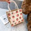 Bolso de mujer 2023 nuevo estilo chino popular lino graffiti bolso de mano moda nacional casual bolso pequeño bolsa de almuerzo