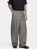 Calça Reta Curva de Botão com Design Retro Americano para Homens e Mulheres, Calça de Perna Larga Desconstruída Estilo Old Money com Toque de Luxo, Calça Casual