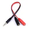 Cable Adaptador de Audio de 3.5 mm, Divisor de Auriculares Uno a Dos, Adaptador de Cable de Audio para Teléfono Móvil y Computadora, Transfronterizo