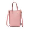 Simples multicolorido ~ nova bolsa pequena feminina de ombro cor sólida simples zíper bolsa para celular pu bolsa de mão em estoque