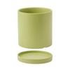 Maceta de Cerámica Roja Sala de Estar Escritorio Suculenta Orquídea Planta Verde Maceta con Bandeja Simple Balcón Retro Transpirable Boca Grande Oro