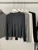 Suave y amigable con la piel, versátil camiseta básica de cuello redondo para mujer, alta elasticidad, corte ajustado y un look sofisticado, camiseta de manga larga para otoño e invierno