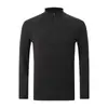 Sudadera Deportiva para Hombre con Media Cremallera y Cuello Alto, Prenda Superior para Exteriores, Ciclismo, Fitness, Running, Secado Rápido, Absorbente de Sudor, Primavera y Otoño, Manga Larga Ty22