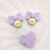 Color macaron Lazo de campana nudo accesorios de resina diy pinza para el cabello para niños material cuerda para la cabeza parche para funda de teléfono móvil