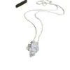 Collar Colgante de Flor Redonda de Resina Estilo Coreano Minimalista, Cadena para Suéter de Lujo Ligero de Gama Alta, Accesorio de Joyería Largo Versátil