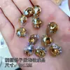Nuevos Accesorios para Uñas con Diamantes Apilados Azul Claro, Diamantes Apilados Rectangulares con Acabado Azul Brillante, Corazón Torcido, Accesorios de Uñas de Lujo Accesibles
