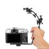 SLR câmera dupla em forma de L flash lâmpada de fotografia sapato quente bilateral suporte em forma de L lâmpada de fotografia LED L quadro de apoio