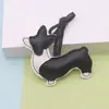 Pingente de bolsa de couro de cachorrinho Corgi fofo multicamadas tridimensional, acessório de vestuário com alça para pendurar, em estoque
