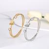 Lele Jewelry Europeu e Americano Camada Dupla Borboleta Fosca Zircônia Aço Inoxidável Pulseira de Mola Europeu e Americano Mais Vendido Moda Commuter Pulseira Feminina