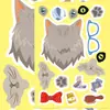 8 Pegatinas de Cara Cambiante de Gato Dibujos Animados Lindo Gato sin Pelo Haz una Cara Juguete Educativo Pegatinas Rompecabezas