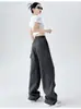 Calça de trabalho feminina transfronteiriça, nova coleção primavera/verão 2026, modeladora, calça reta estilo americano, calça parachute, dança de rua, dança de jazz, calça casual