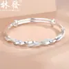 Pulsera de Plata 9999 para Mujer Plata de Ley Estilo Juvenil Industria Pesada Joyería para Pies de Plata 2021 Nueva Pulsera Maciza de Plata para Mujer Plata