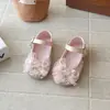 Sapatos Infantis 2026 Estilo Outono Sapatos de Princesa Estilo Coreano Meninas Bebê Sapatilhas da Moda Bico Redondo Corte Baixo Sapatos Pequenos de Couro