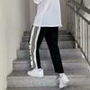 Calça Esportiva Reta para Homens Primavera/Verão 2026, Calça com Botões Estilo Hong Kong, Calça Casual Longa Solta de Perna Larga Tendência Estilo Coreano