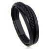 Pulsera de Cuero para Hombre Tejida a Mano de Múltiples Capas Más Vendida en AliExpress Amazon Pulsera de Cuero de Múltiples Capas de Acero Inoxidable
