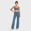 Conjunto Deportivo de Dos Piezas Sujetador Deportivo Transfronterizo Sin Costuras Correr de Alta Intensidad Fitness Espalda Cruzada Sujetador de Yoga Pantalones de Pierna Recta para Mujer