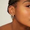 Beiana Plata Esterlina S925 Estilo Europeo y Americano de Lujo Ligero Aretes de Aro en Forma de U con Circonitas para Mujer