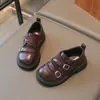 Zapatos para Niños Colección Otoño 2026: Mocasines para Estudiantes Niñas, Zapatos Pequeños de Cuero Retro con Hebilla Cuadrada, Zapatos Individuales de Estudiante para Niños