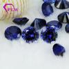 Direto da Fábrica 1mm -15mm redondo 34# corindo azul Wuzhou gema artificial pedra bruta corindo azul sintético atacado