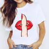 Camiseta de manga corta para mujer 2023, ropa informal con estampado de estudiante, camisa de manga corta para mujer, cuello redondo