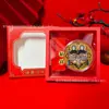 Adesivo de Telefone Dourado com Design de Cabeça de Tigre, Mesmo Estilo do Filho de Elon Musk, Feito de Ouro Puro 999, Adesivo Decorativo Tendência Estilo Chinês, Presente para Atacado