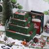 Caja de Regalo de Navidad al por Mayor Caja de Regalo Grande Caja de Regalo Roja Cubierta Cielo y Tierra Caja para Manzana con Caramelo Noche de Navidad
