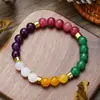 Pulseras de Piedra Natural para Hombre y Mujer, Pulseras de Cristal Natural de Citrino Malaquita, Joyería para Hombre y Mujer, Venta al por Mayor de Joyería para Parejas