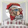Tapeçaria de Natal Nova Pano de Pendurar Transfronteiriço Pano de Fundo Decorativo Sala de Fundo de Natal Atmosfera de Feriado Pano de Parede Estilo Americano