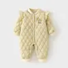 Mameluco Acolchado de Algodón para Bebé 120g Algodón Engrosado Acolchado Mono de Otoño e Invierno Ropa de Abrigo para Niños Traje Acolchado para Gatear