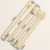 Color Oro Verdadero 18K Conservación del Color Galvanizado Cadena de Cola de Extensión Gotas de Agua de Amor Accesorios de Broche de Langosta para Joyería Hecha a Mano DIY Collar Pulsera