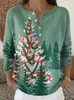 Sudadera de Punto con Cuello en V, Botones y Mangas Largas, Estilo Nuevo Transfronterizo, Otoño e Invierno, Suéter con Estampado de Moda Personalizado para Mujer