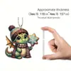 Transfronterizo Nuevo Adorable Dragón 2D Colgante para Coche Decoración de Mochila para Vacaciones Hogar Decoraciones Planas Llavero Colgante