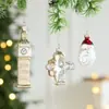Colgantes para decoración de árbol de Navidad de productos nuevos transfronterizos, pequeños adornos colgantes creativos pintados a mano con vidrio, decoraciones de ambiente temáticas de erizo y oso