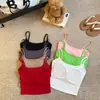 Nueva camisola dulce y sexy de algodón puro ajustada con espalda bonita, top blanco de verano para mujer para llevar solo o debajo con copas en el pecho