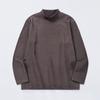 Nueva Camiseta Interior de Base Otoño e Invierno Cuello Medio Alto Terciopelo Lijado Holgada Color Sólido Manga Larga Camiseta Hombres y Mujeres Todo-partido Ropa de Otoño