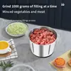 Atacado Transfronteiriço Moedor de Carne Elétrico 3L para Cozinha Doméstica, Processador de Alimentos com Copo de Aço Inoxidável, Triturador de Carne Manual de Voltagem Ampla