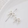 Accesorios de joyería de aleación simples para hacer uno mismo: pendientes con colgante de lazo y amor, accesorios para el cabello, pulseras y collares, material decorativo.