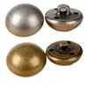 ¡Directamente del Fabricante! Esencial para Gabardinas, Botón de Cuero de Cobre Color Plata Antigua, Botón de Hongo Esférico Color Bronce Antiguo