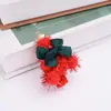 Pinza para el pelo infantil navideña tocado niñas bebé cuernos sombrero de árbol de Navidad bola de pelo decorativa clip accesorios para el pelo pinza