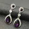 Pendientes de cristal en forma de gota de moda Huailang pendientes de gota de agua Joker para mujer joyería al por mayor