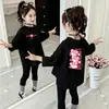 Camiseta de manga larga de algodón puro para niñas, nuevo estilo coreano otoño 2026, top versátil de cuello redondo para niños mayores, estilo primavera y otoño