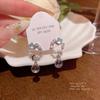 Pendientes de cola de pez de circonita de alta gama, de lujo y ligeros, con un sentido exquisito, para mujer, elegantes y personalizados, con bola de cristal, accesorios para las orejas.