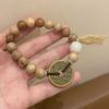 Nueva Pulsera Shanhaigi de Gasto de Estilo Chino para Niñas Estilo Étnico Retro Tejida a Mano Pulsera de Sándalo Traje de Novia Pulsera