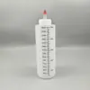 Botella de Plástico Transparente para Ensalada con Boca Puntiaguda, Botella Squeeze para Aderezo/Salsa, Botella de Boca Puntiaguda Ketchup 250/350/500ml