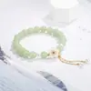 Pulseira de Franjas Flor de Begônia 2022 Novo Estilo Pulseira de Jade Hetian Design de Nicho Joias de Pérola de Alta Qualidade para Meninas