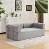Sofá-cama de tecido dobrável e removível, lavável, de uso duplo, compactado a vácuo, para a sala de estar, modular, adequado para dormir e relaxar, sofá reto Teddy