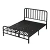 Cama de Hierro Moderna, Sencilla y Económica, Cama Individual de 1.35m, Dormitorio, Apartamento, Alquiler, Hogar, Cama con Estructura de Hierro