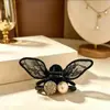 Pinza para el Pelo de Oreja de Elfo de Encaje para Mujer Clip Lateral de Oreja de Conejo con Pedrería y Perlas Clip para Mechones Rebeldes Accesorio de Pelo de Gama Alta