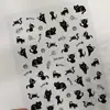 Pegatinas para Uñas con Huella de Pata de Gato Lindas Planas Gato Negro Lindo DIY Patrón Pequeño Pegatinas para Uñas Joyería Estilo Dh