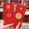 Nuevo Modelo Oro Puro 999 Año del Caballo Sobre Rojo Pegatina de Oro para Teléfono Regalo Regalo de Nochevieja Fábrica al por Mayor